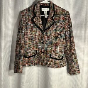 Sag Harbor Women’s Blazer/Jacket Sz. 4Petite Multicolor